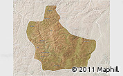 Satellite 3D Map of Kuito, lighten