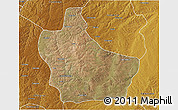 Satellite 3D Map of Kuito, physical outside