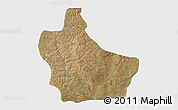 Satellite 3D Map of Kuito, single color outside