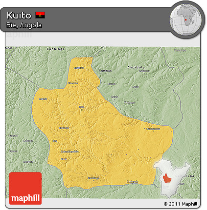 Savanna Style 3D Map of Kuito