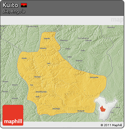 Savanna Style 3D Map of Kuito