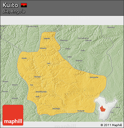 Savanna Style 3D Map of Kuito