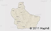 Shaded Relief 3D Map of Kuito, cropped outside