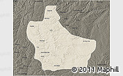 Shaded Relief 3D Map of Kuito, darken