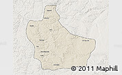 Shaded Relief 3D Map of Kuito, lighten