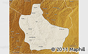 Shaded Relief 3D Map of Kuito, physical outside