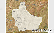 Shaded Relief 3D Map of Kuito, satellite outside