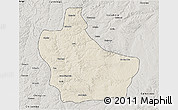 Shaded Relief 3D Map of Kuito, semi-desaturated