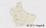 Shaded Relief 3D Map of Kuito, single color outside