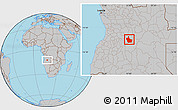 Gray Location Map of Kuito