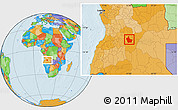 Political Location Map of Kuito