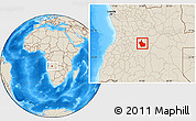 Shaded Relief Location Map of Kuito