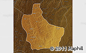 Physical Map of Kuito, darken