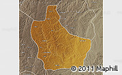 Physical Map of Kuito, semi-desaturated