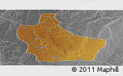 Physical Panoramic Map of Kuito, desaturated