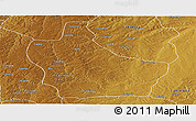 Physical Panoramic Map of Kuito