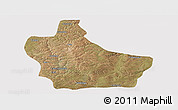 Satellite Panoramic Map of Kuito, cropped outside