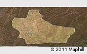 Satellite Panoramic Map of Kuito, darken
