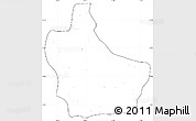 Blank Simple Map of Kuito, cropped outside, no labels