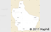 Classic Style Simple Map of Kuito, single color outside