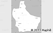 Gray Simple Map of Kuito, single color outside