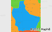 Political Simple Map of Kuito