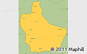 Savanna Style Simple Map of Kuito, cropped outside