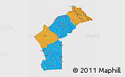 Political 3D Map of Cabinda, cropped outside