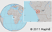Gray Location Map of Belize