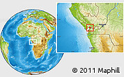 Physical Location Map of Belize, highlighted parent region