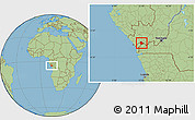 Savanna Style Location Map of Belize