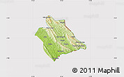 Physical Map of Belize, cropped outside
