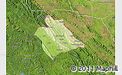 Physical Map of Belize, satellite outside
