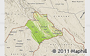 Physical Map of Belize, shaded relief outside
