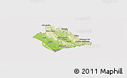 Physical Panoramic Map of Belize, cropped outside