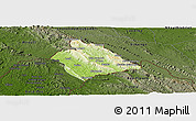 Physical Panoramic Map of Belize, darken