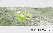 Physical Panoramic Map of Belize, semi-desaturated