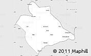 Silver Style Simple Map of Belize