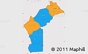 Political Simple Map of Cabinda, cropped outside