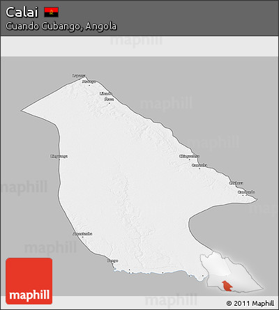 Gray 3D Map of Calai, single color outside