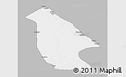 Gray 3D Map of Calai, single color outside