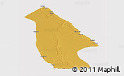 Physical 3D Map of Calai, cropped outside