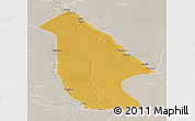 Physical 3D Map of Calai, lighten, semi-desaturated