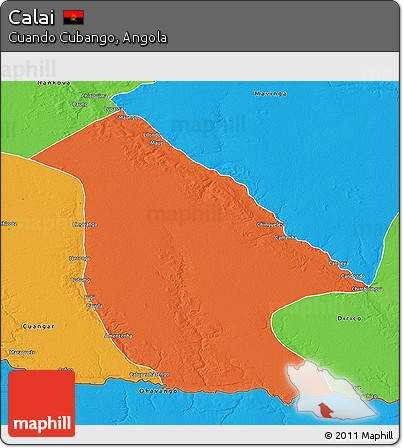 Political 3D Map of Calai