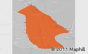 Political 3D Map of Calai, lighten, desaturated
