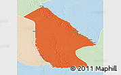 Political 3D Map of Calai, lighten