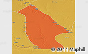 Political 3D Map of Calai, physical outside