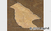 Satellite 3D Map of Calai, darken
