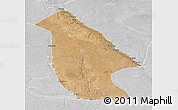 Satellite 3D Map of Calai, lighten, desaturated