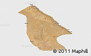 Satellite 3D Map of Calai, single color outside